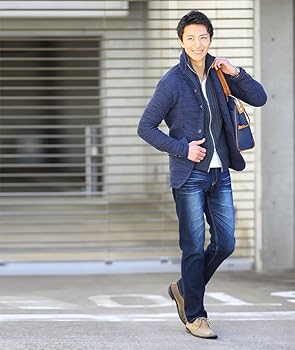 Amazon | [MENZ-STYLE] メンズスタイル ケーブル編み込みジップ